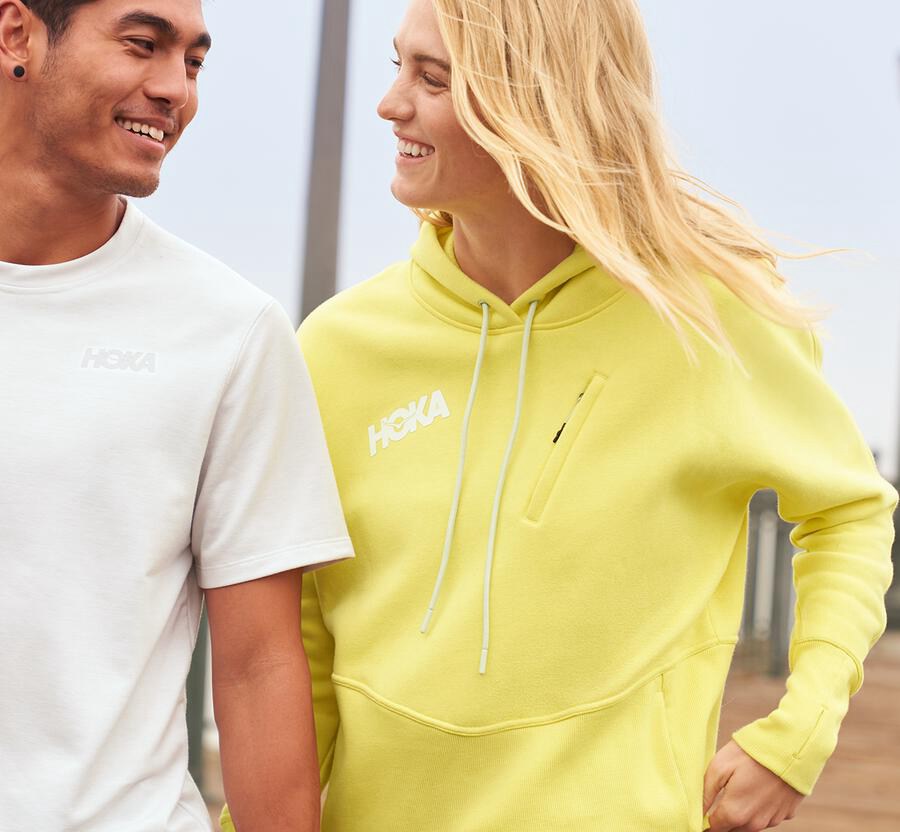 Hoodie Womens - Hoka One One Performance - Yellow - JSNKEXM-85